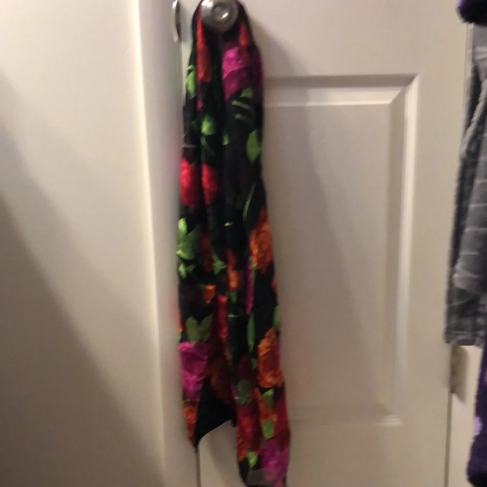 Rose Floral Sheer Scarf
